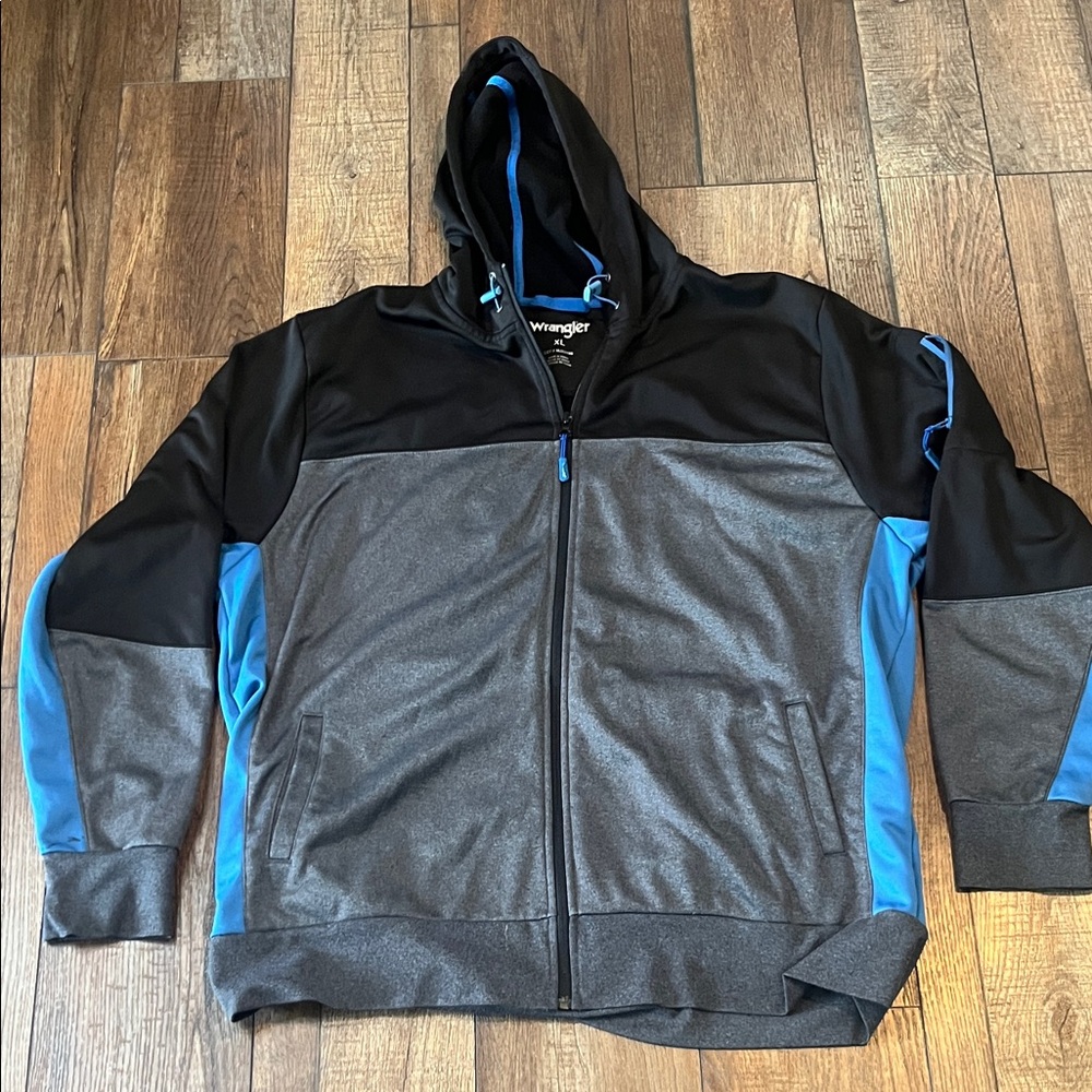 Wrangler Men's foothills jacket black and blue full zip